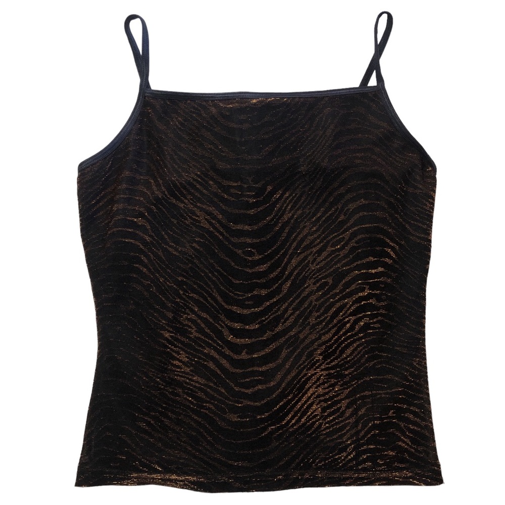 Black Market Metallic Copper Swirl Lined Cami Small
